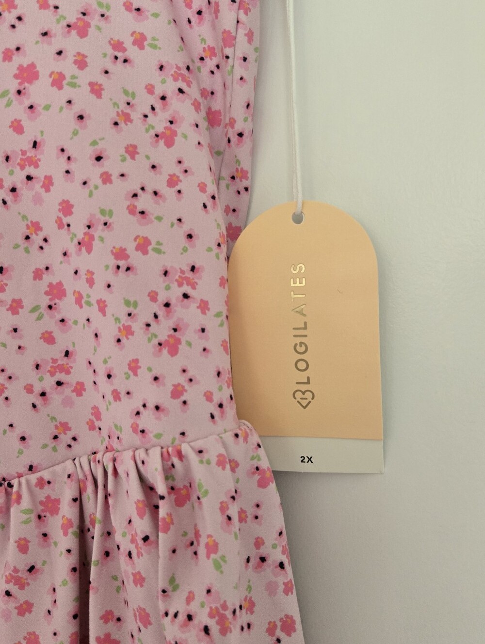 NWT Blogilates Women's Mommy & Me Princess Bow Back Dress, Pink Floral Print - Picture 14 of 14